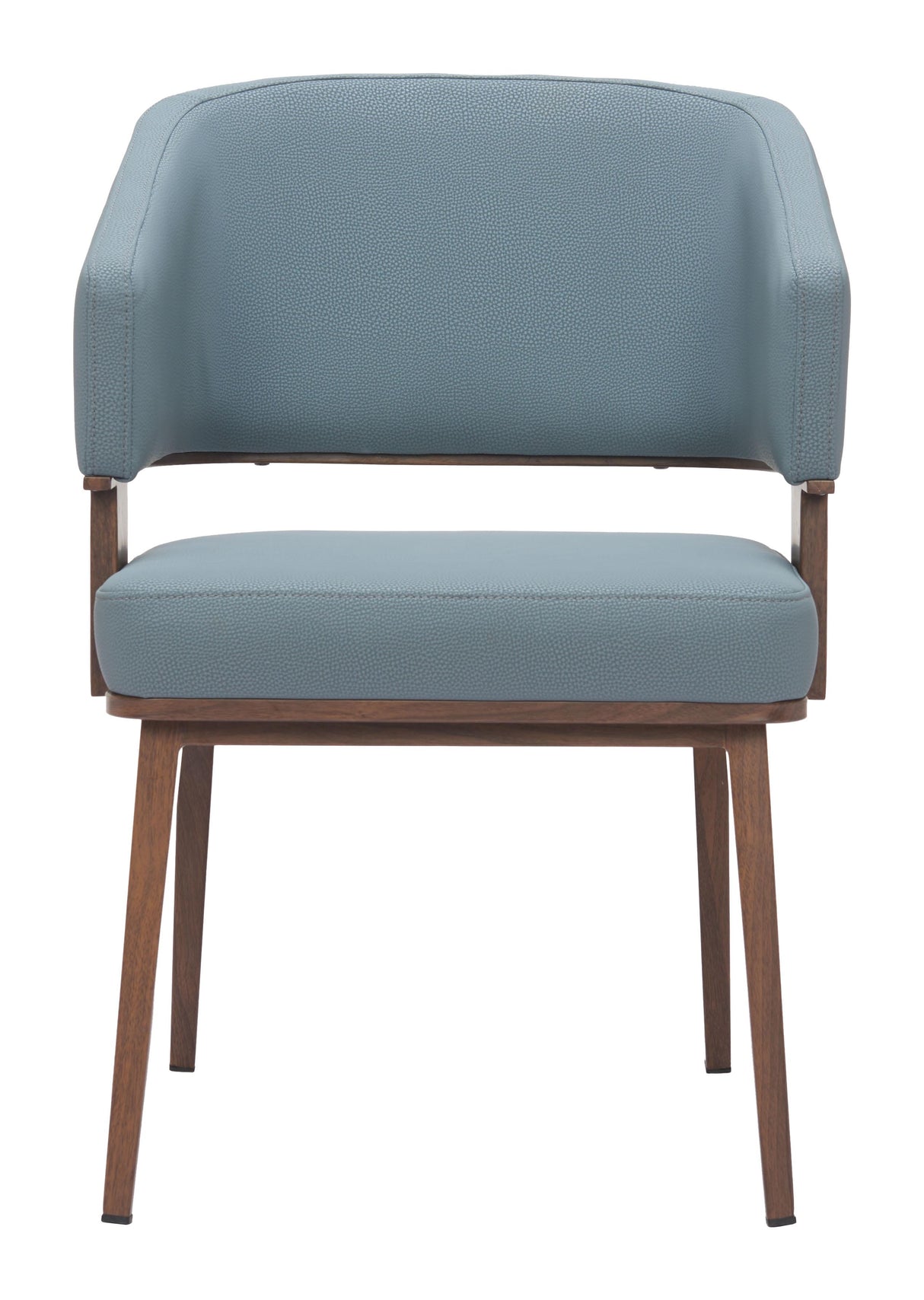 ZUO Poise Dining Chair Azure Gray & Walnut