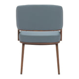 ZUO Poise Dining Chair Azure Gray & Walnut