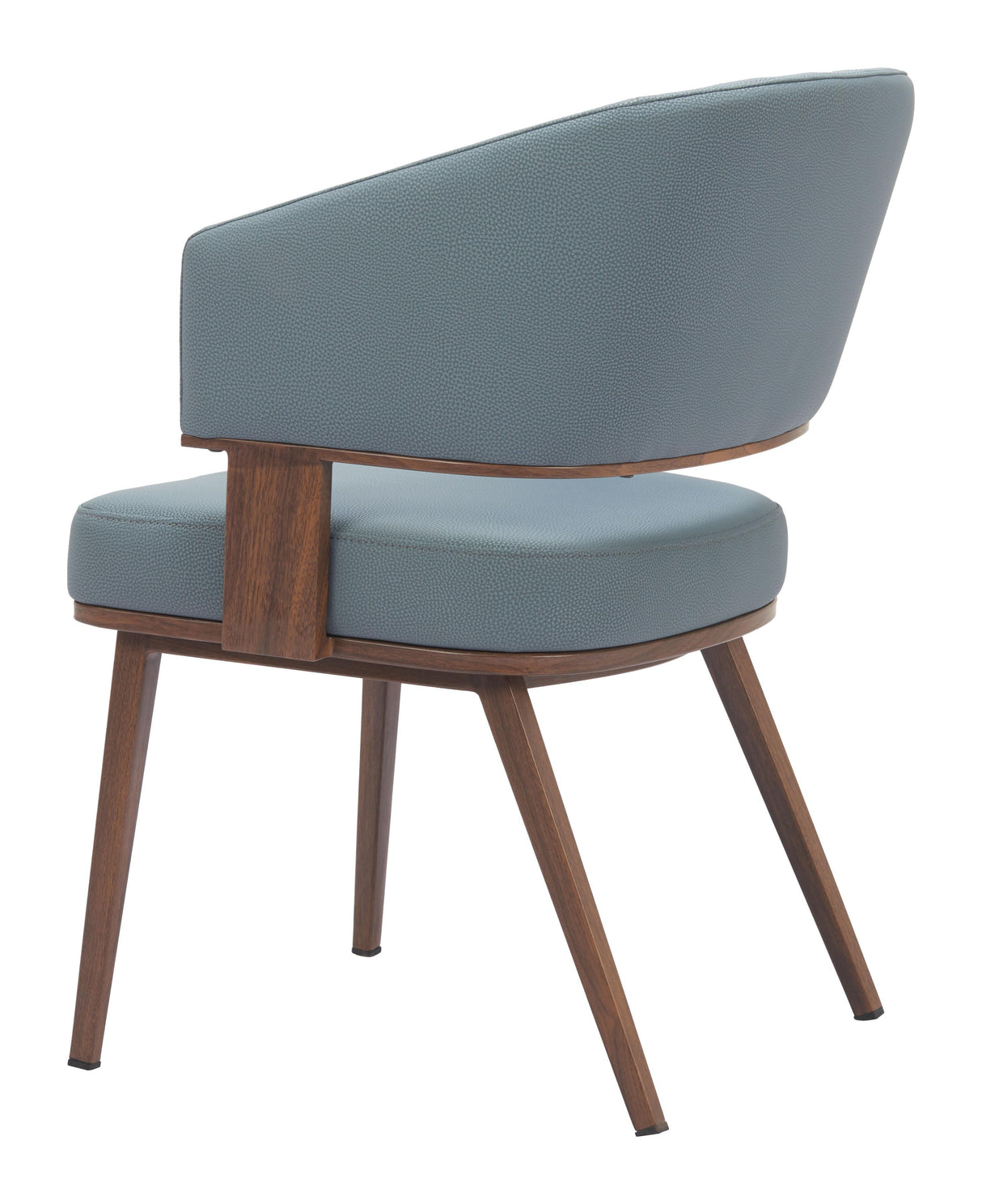 ZUO Poise Dining Chair Azure Gray & Walnut