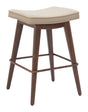 ZUO Divat Counter Stool (Set of 2) Beige & Walnut