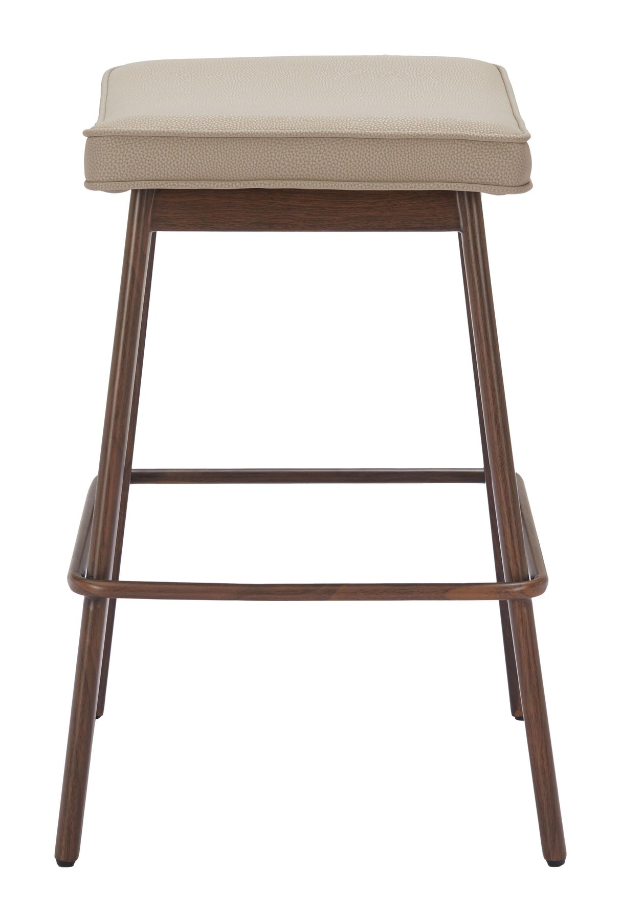 ZUO Divat Counter Stool (Set of 2) Beige & Walnut