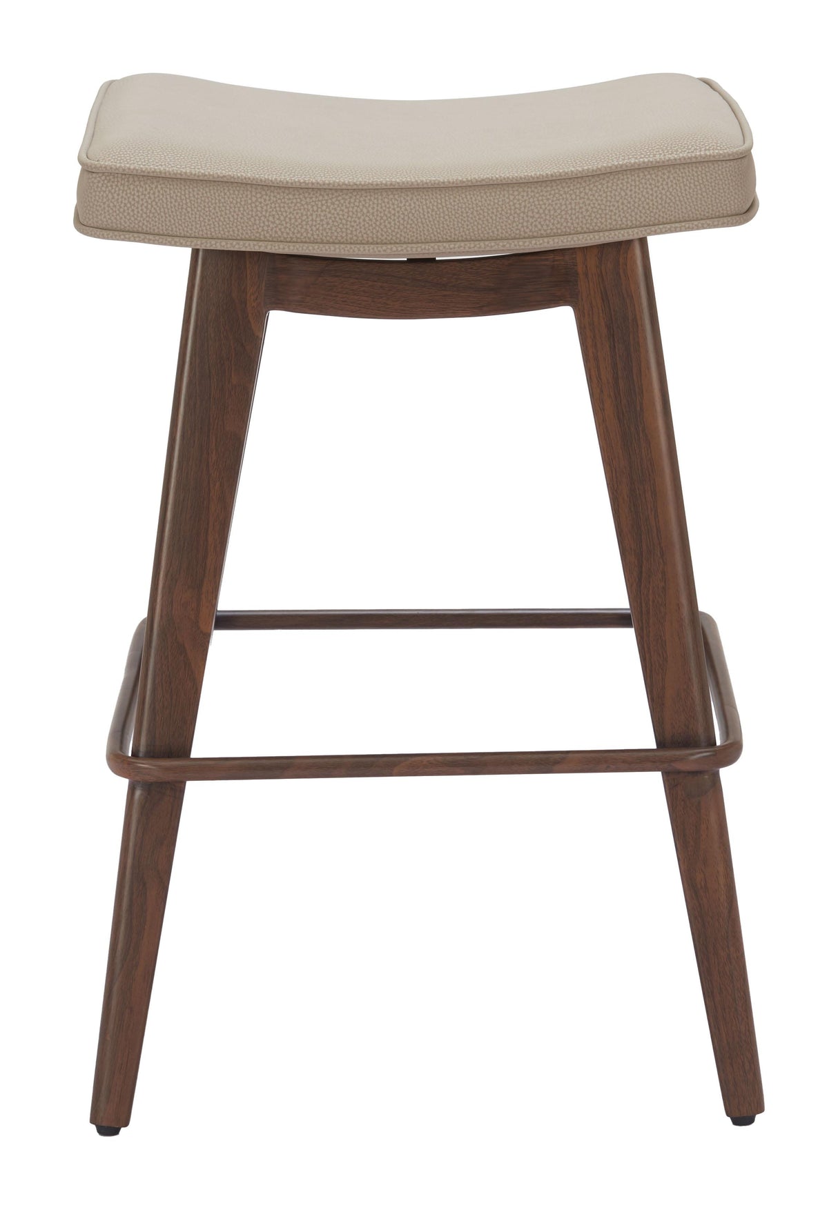 ZUO Divat Counter Stool (Set of 2) Beige & Walnut