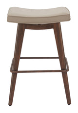 ZUO Divat Counter Stool (Set of 2) Beige & Walnut
