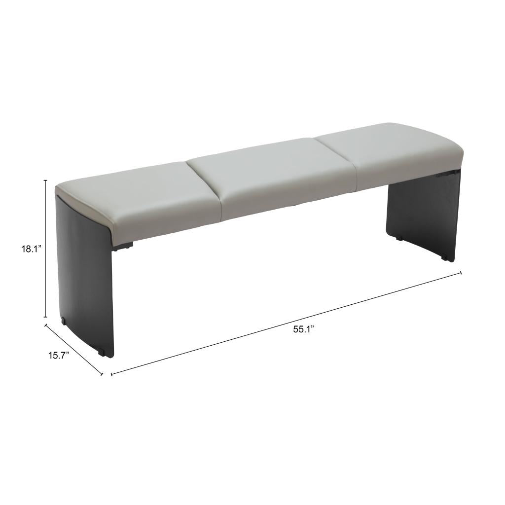 ZUO Mur Bench Gray