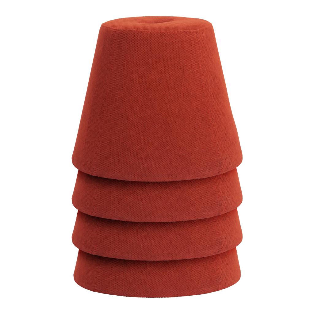 ZUO Upela Ottoman Red