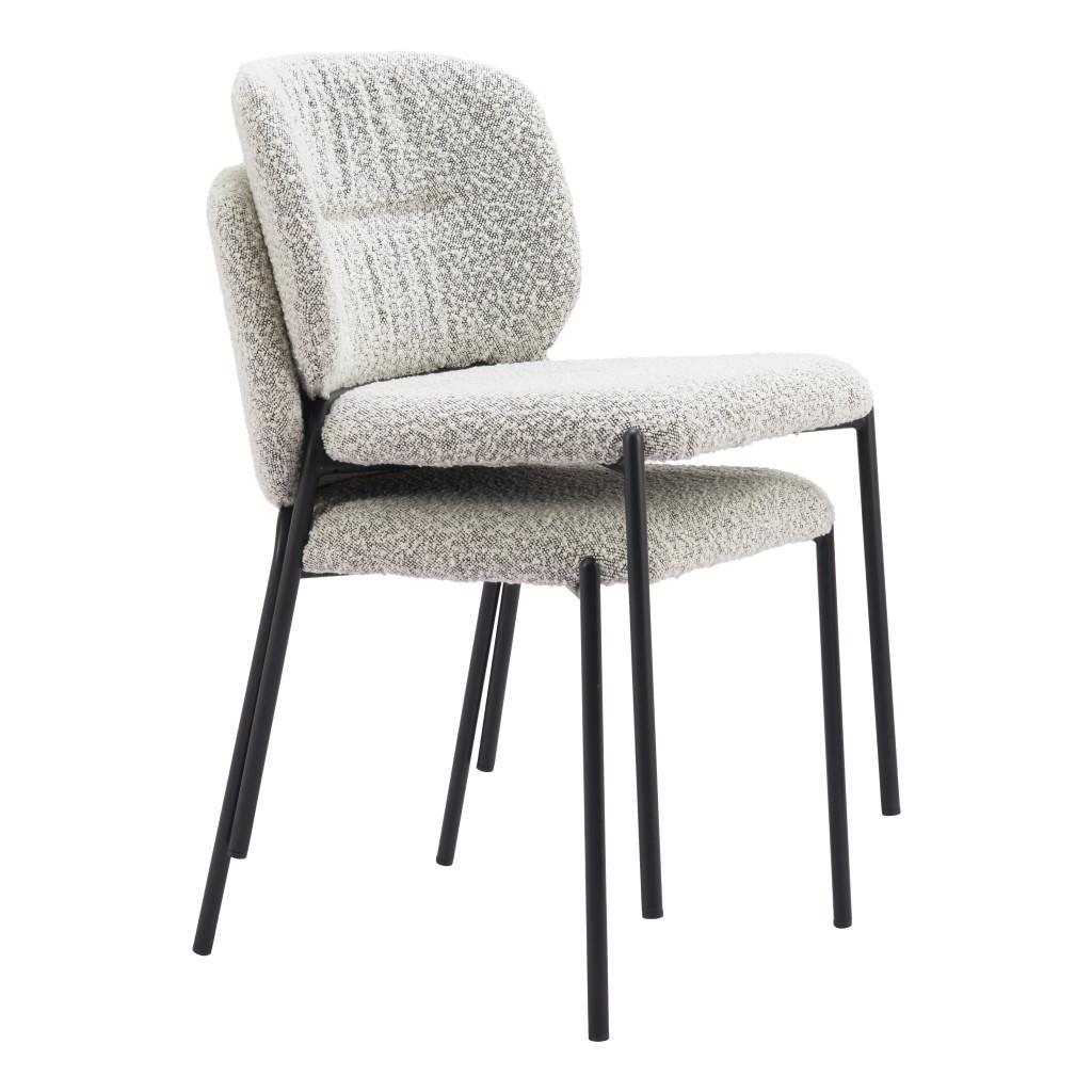 ZUO Plat Dining Chair (Set of 2) Gray