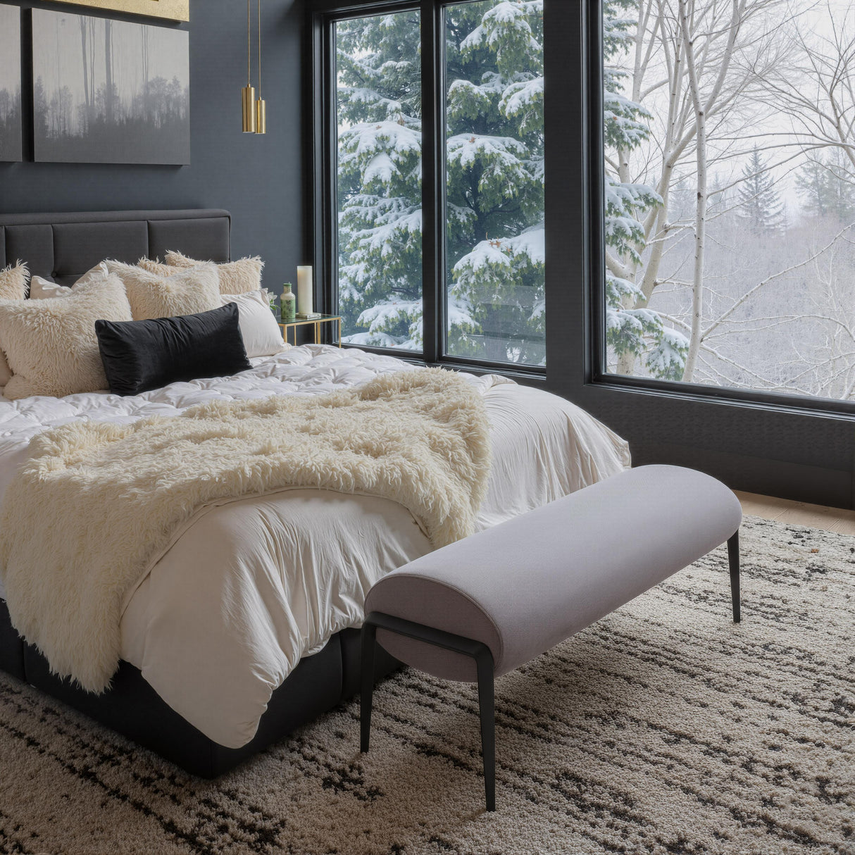 ZUO Glatt Bench Gray