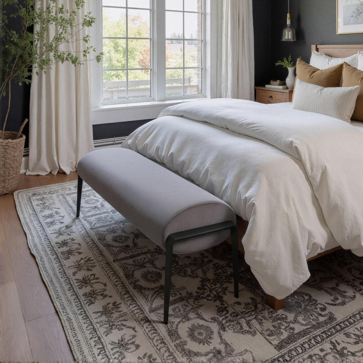 ZUO Glatt Bench Gray