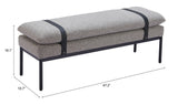 ZUO Padd Bench Gray