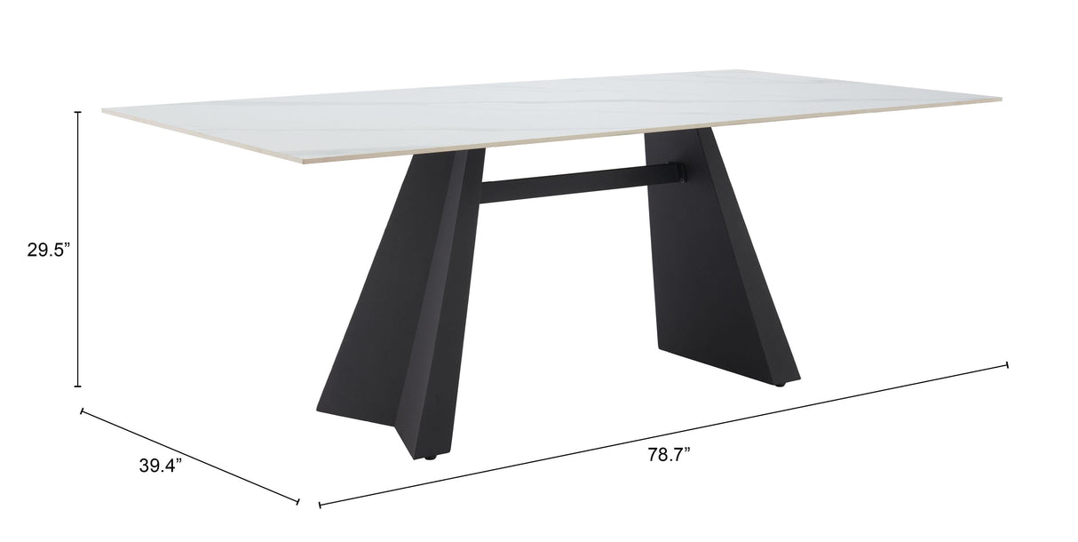 ZUO Inky Dining Table White