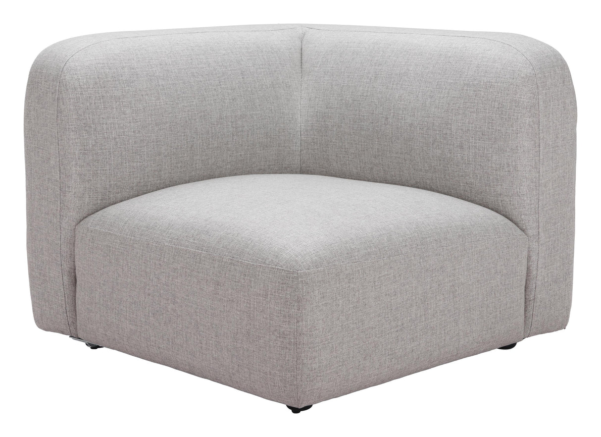 ZUO Biak Corner Chair Gray