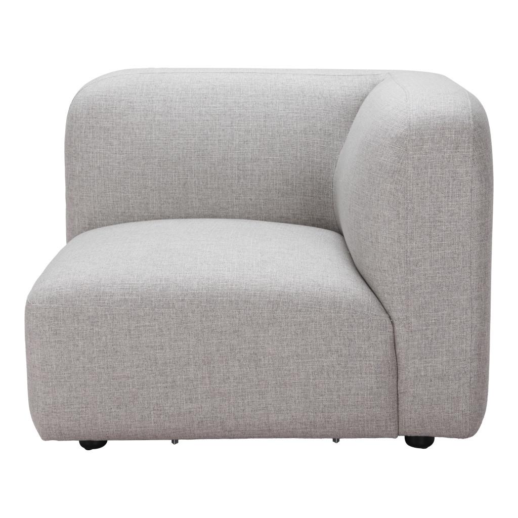 ZUO Biak Corner Chair Gray