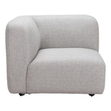 ZUO Biak Corner Chair Gray