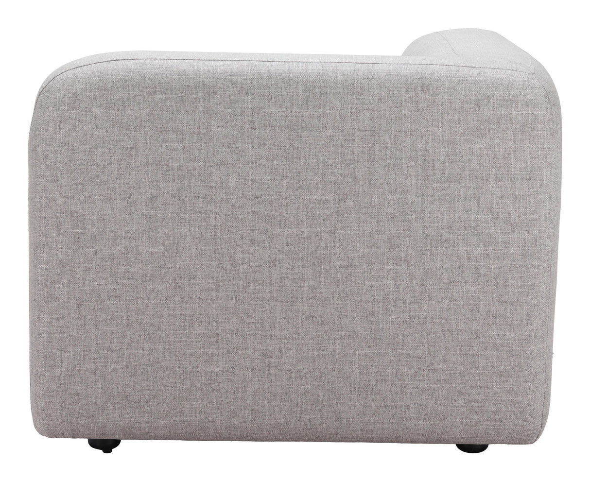 ZUO Biak Corner Chair Gray