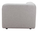 ZUO Biak Corner Chair Gray