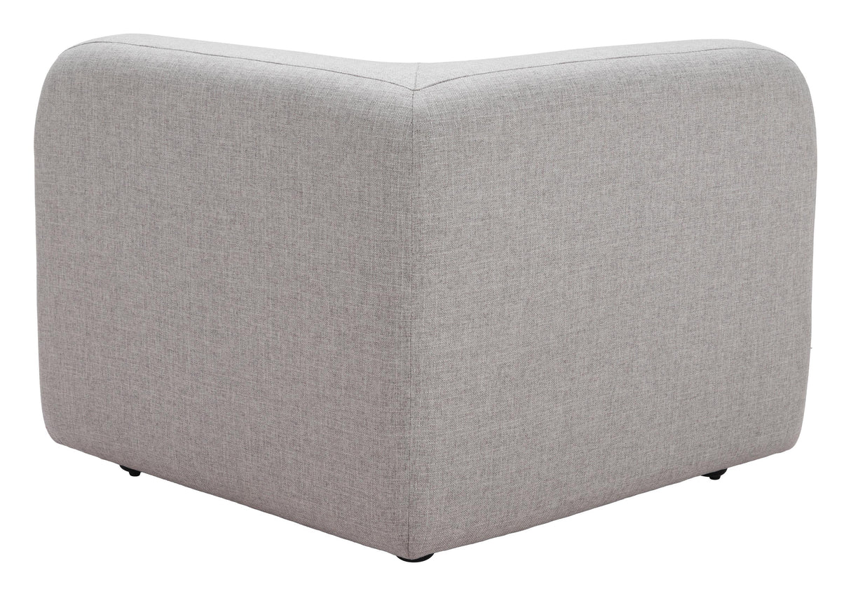 ZUO Biak Corner Chair Gray