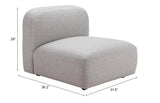 ZUO Biak Middle Chair Gray