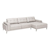 ZUO Bliss RAF Chaise Sectional Beige