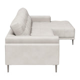 ZUO Bliss RAF Chaise Sectional Beige
