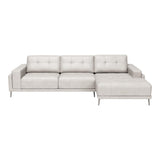 ZUO Bliss RAF Chaise Sectional Beige