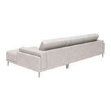 ZUO Bliss RAF Chaise Sectional Beige