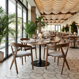 ZUO Cairo Dining Chair Dove Gray & Walnut