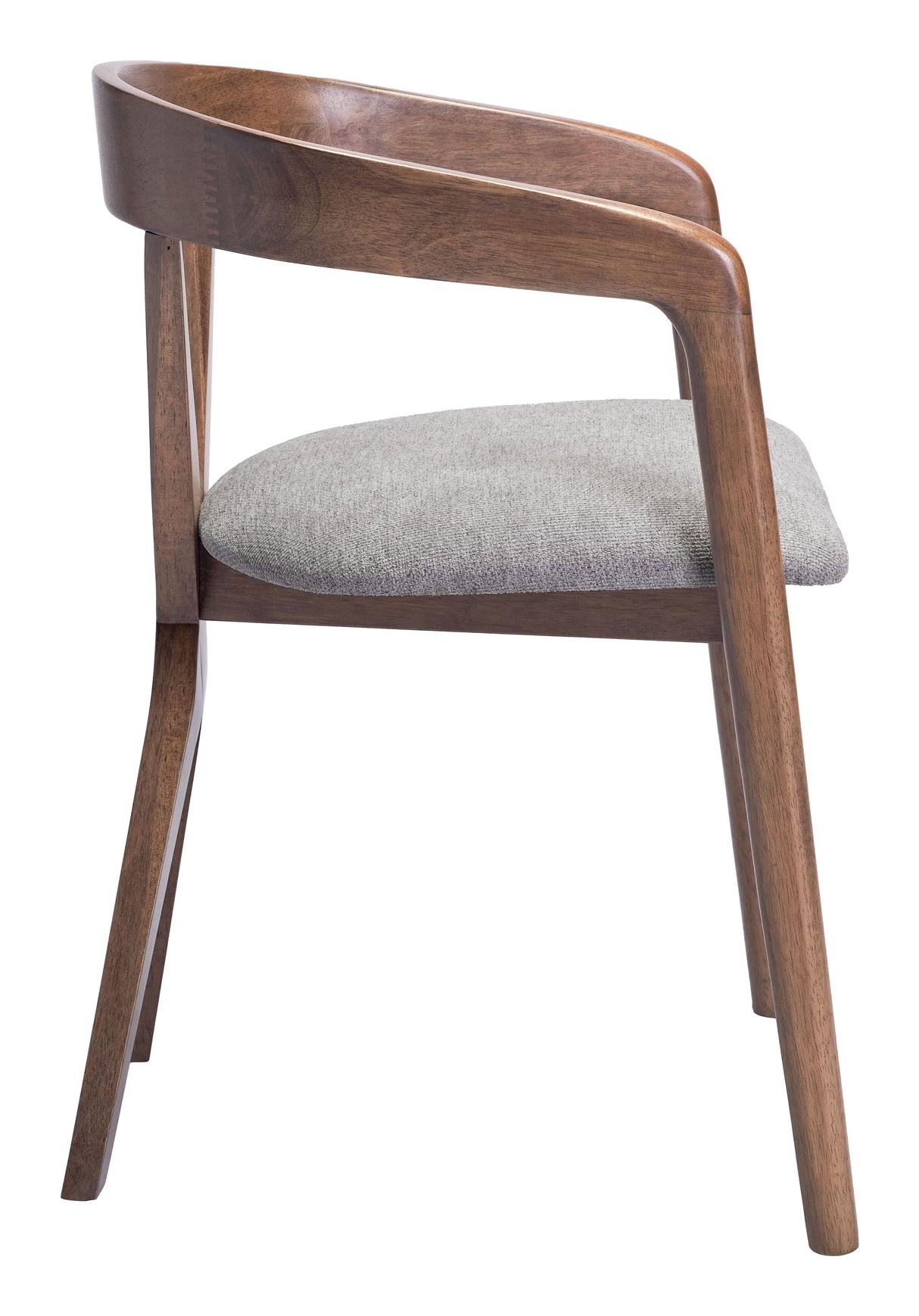 ZUO Cairo Dining Chair Dove Gray & Walnut