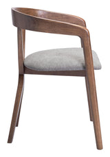 ZUO Cairo Dining Chair Dove Gray & Walnut