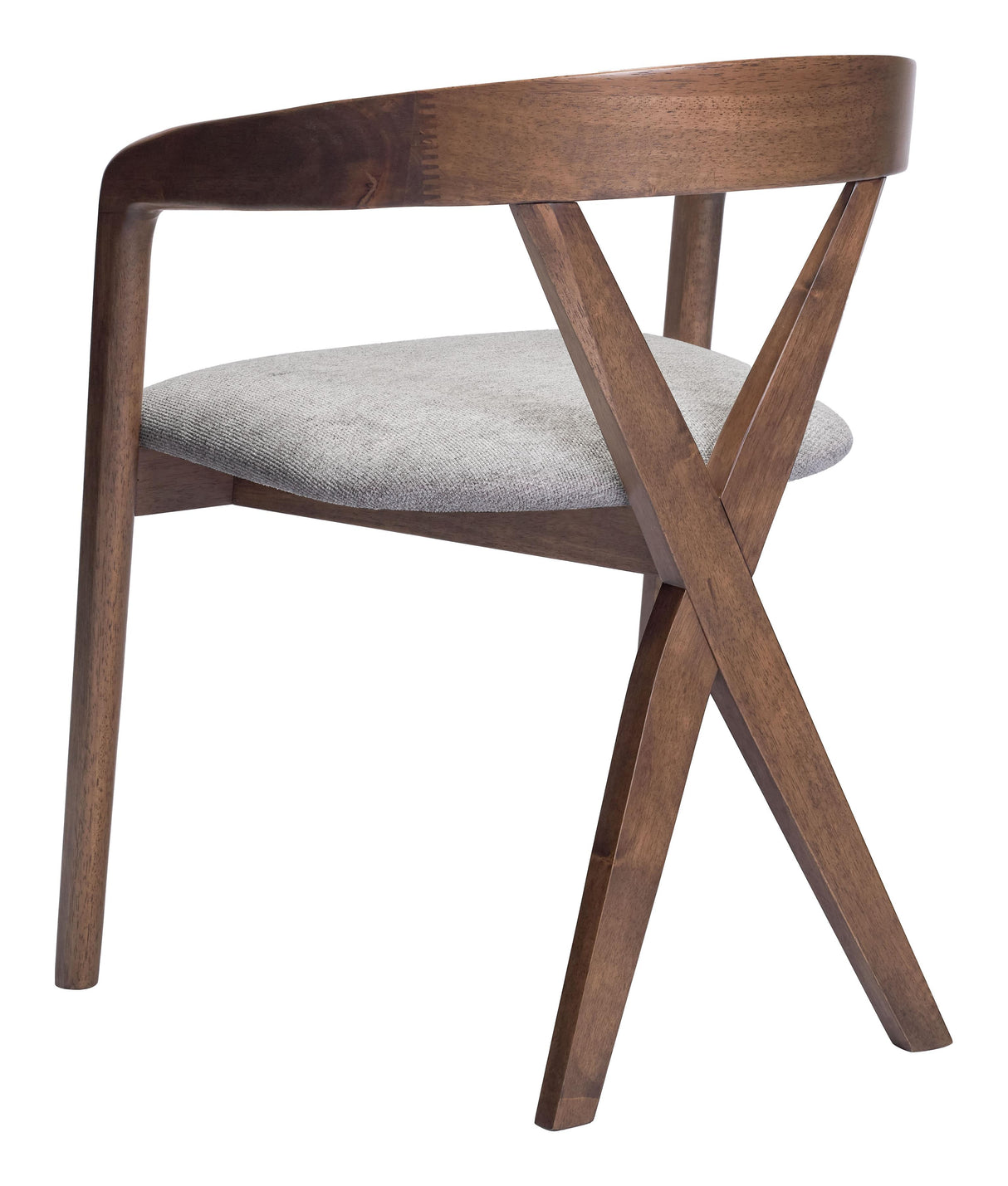 ZUO Cairo Dining Chair Dove Gray & Walnut