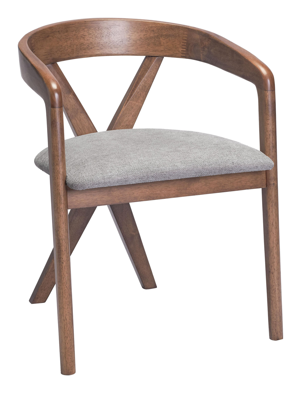 ZUO Cairo Dining Chair Dove Gray & Walnut
