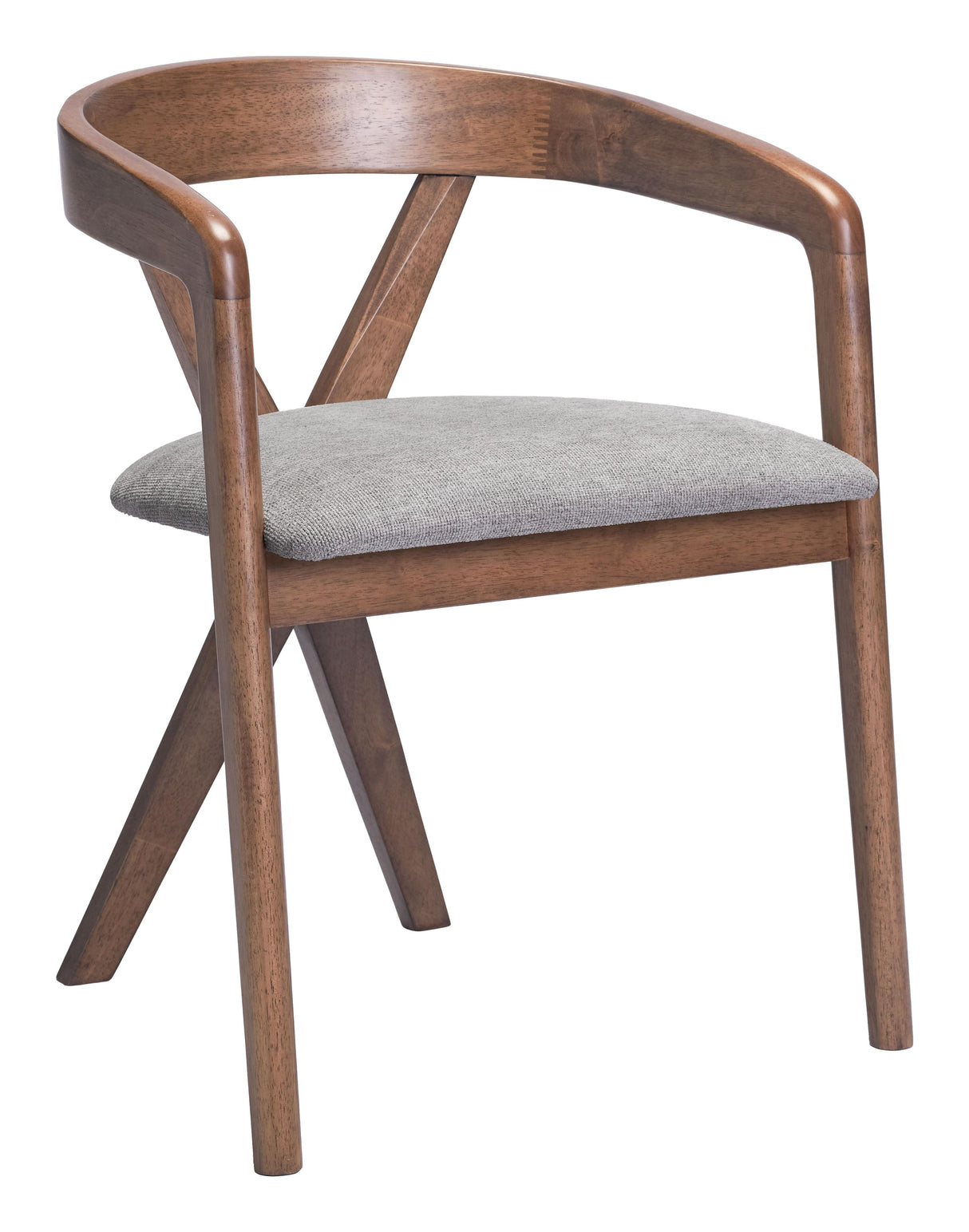 ZUO Cairo Dining Chair Dove Gray & Walnut