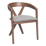 ZUO Cairo Dining Chair Dove Gray & Walnut