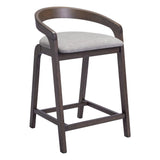 ZUO Troy Counter Stool (Set of 2) Dove Gray & Espresso