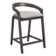 ZUO Troy Counter Stool (Set of 2) Dove Gray & Espresso