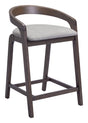 ZUO Troy Counter Stool (Set of 2) Dove Gray & Espresso