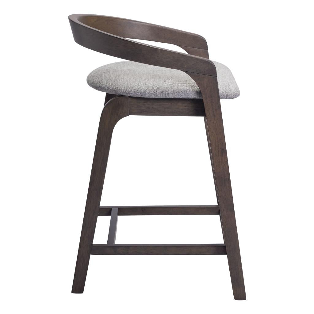 ZUO Troy Counter Stool (Set of 2) Dove Gray & Espresso