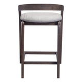 ZUO Troy Counter Stool (Set of 2) Dove Gray & Espresso