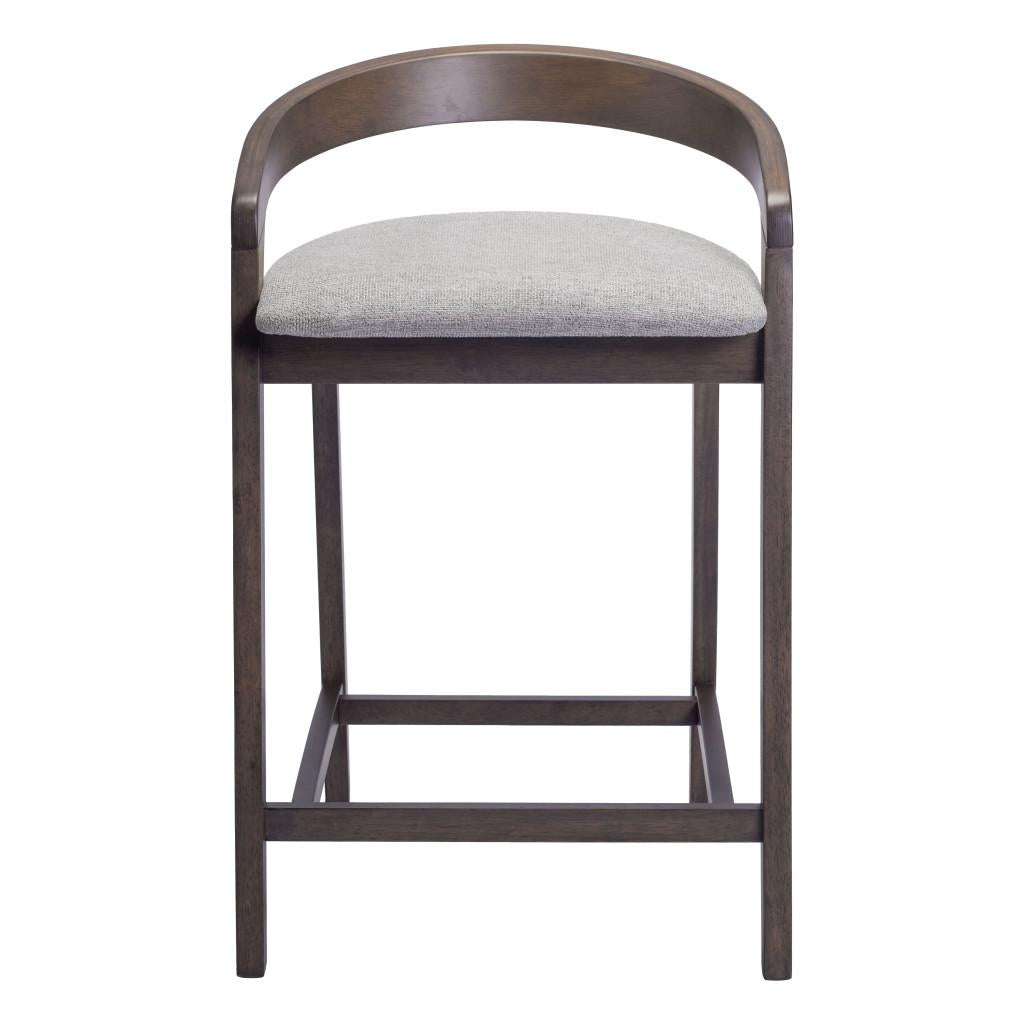 ZUO Troy Counter Stool (Set of 2) Dove Gray & Espresso