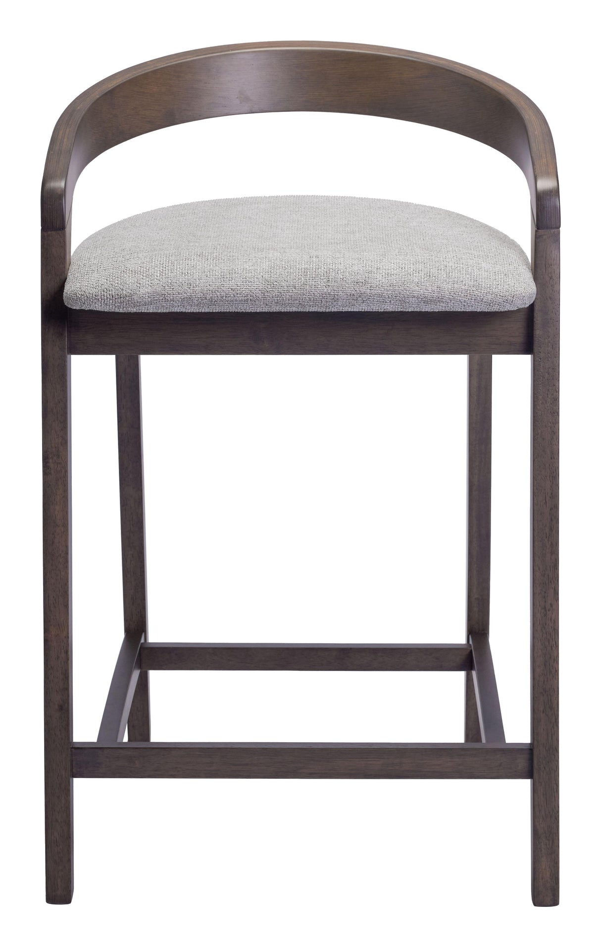 ZUO Troy Counter Stool (Set of 2) Dove Gray & Espresso
