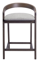 ZUO Troy Counter Stool (Set of 2) Dove Gray & Espresso