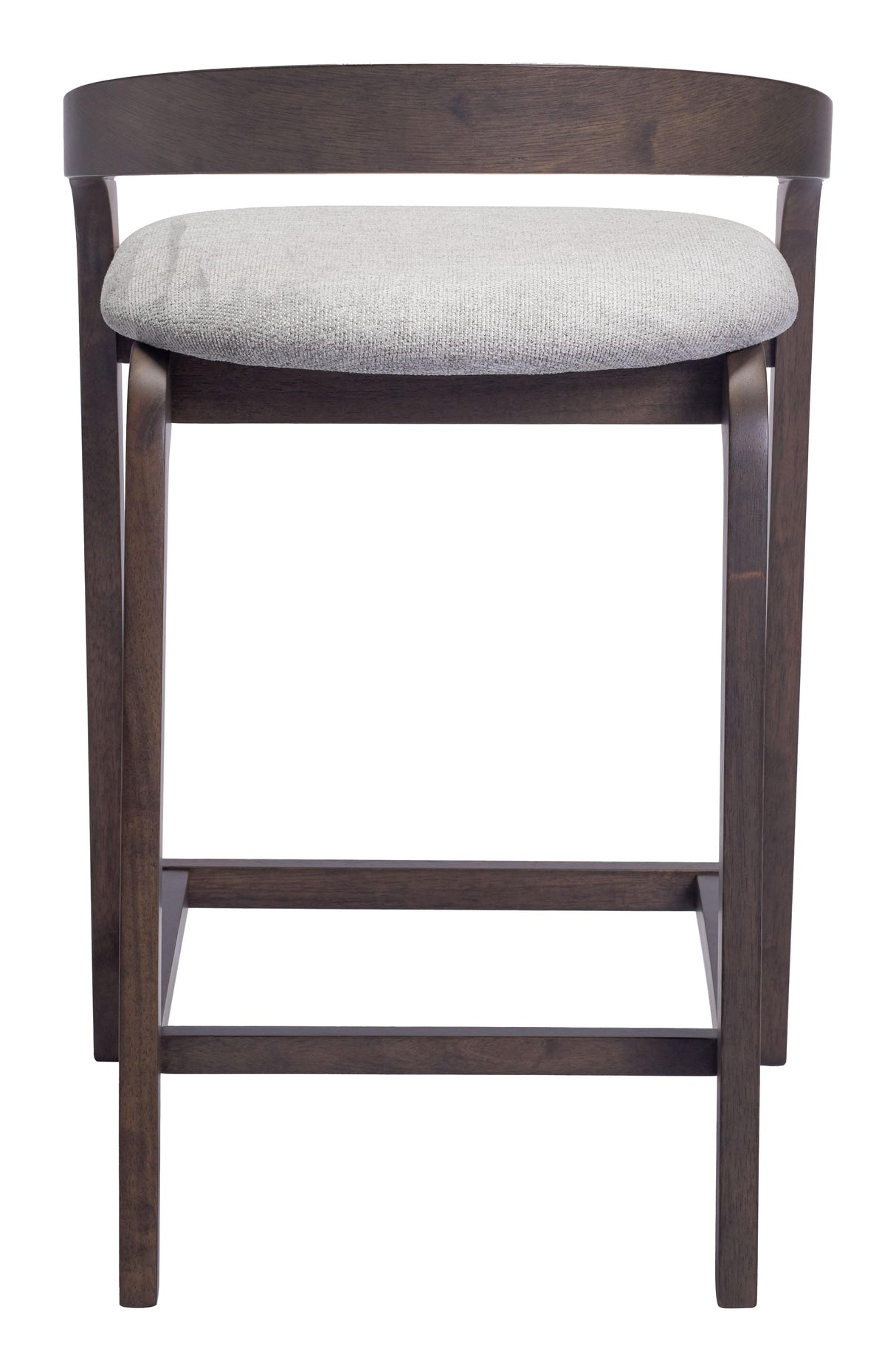 ZUO Troy Counter Stool (Set of 2) Dove Gray & Espresso