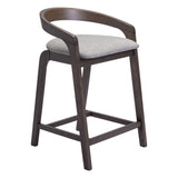 ZUO Troy Counter Stool (Set of 2) Dove Gray & Espresso