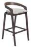 ZUO Troy Barstool (Set of 2) Dove Gray & Espresso