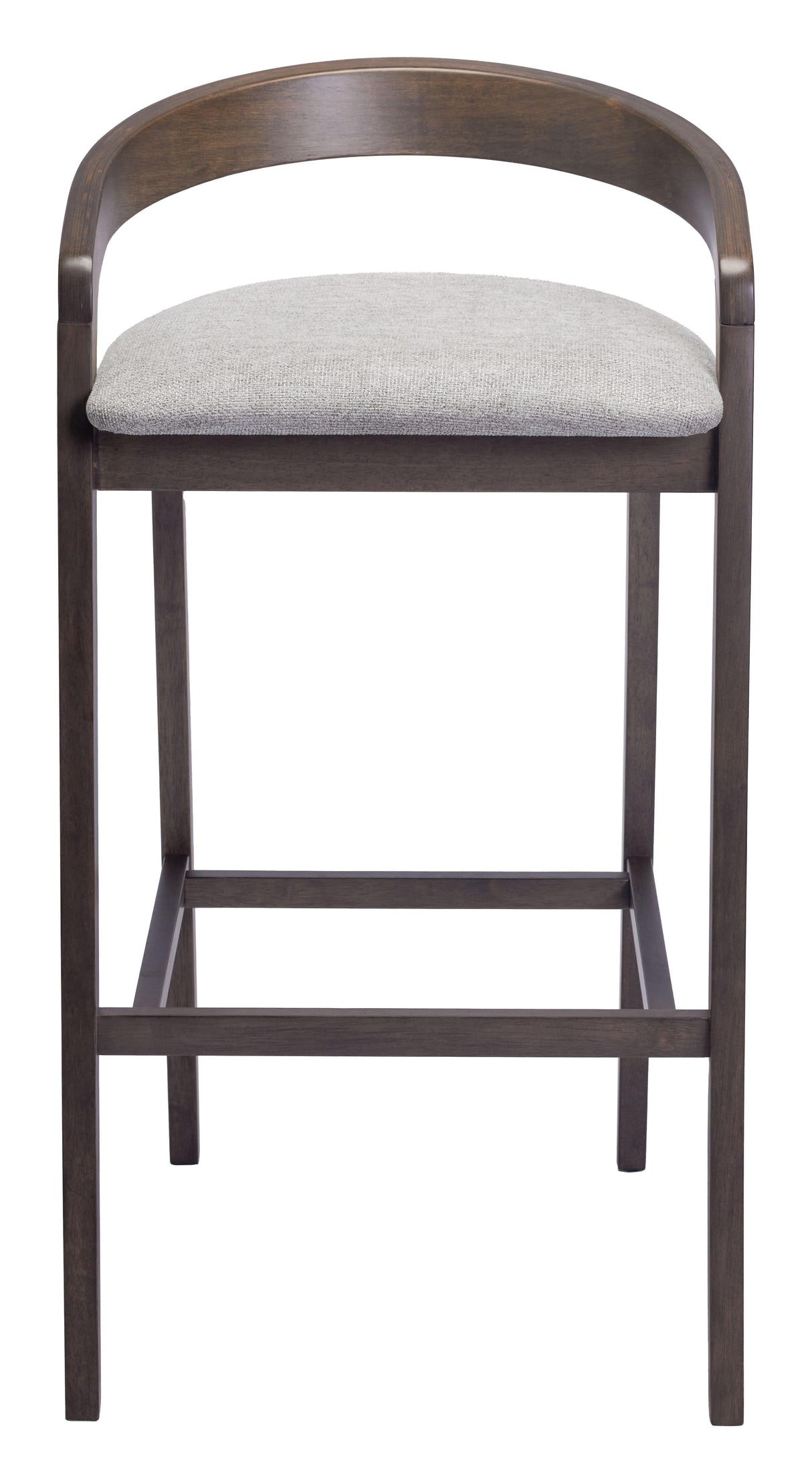 ZUO Troy Barstool (Set of 2) Dove Gray & Espresso