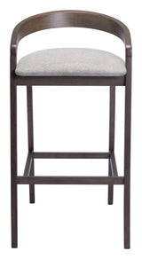ZUO Troy Barstool (Set of 2) Dove Gray & Espresso
