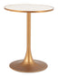 ZUO Bite Bistro Table Beige & Gold