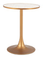 ZUO Bite Bistro Table Beige & Gold