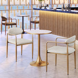 ZUO Bite Bistro Table Beige & Gold