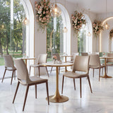 ZUO Bite Bistro Table Beige & Gold