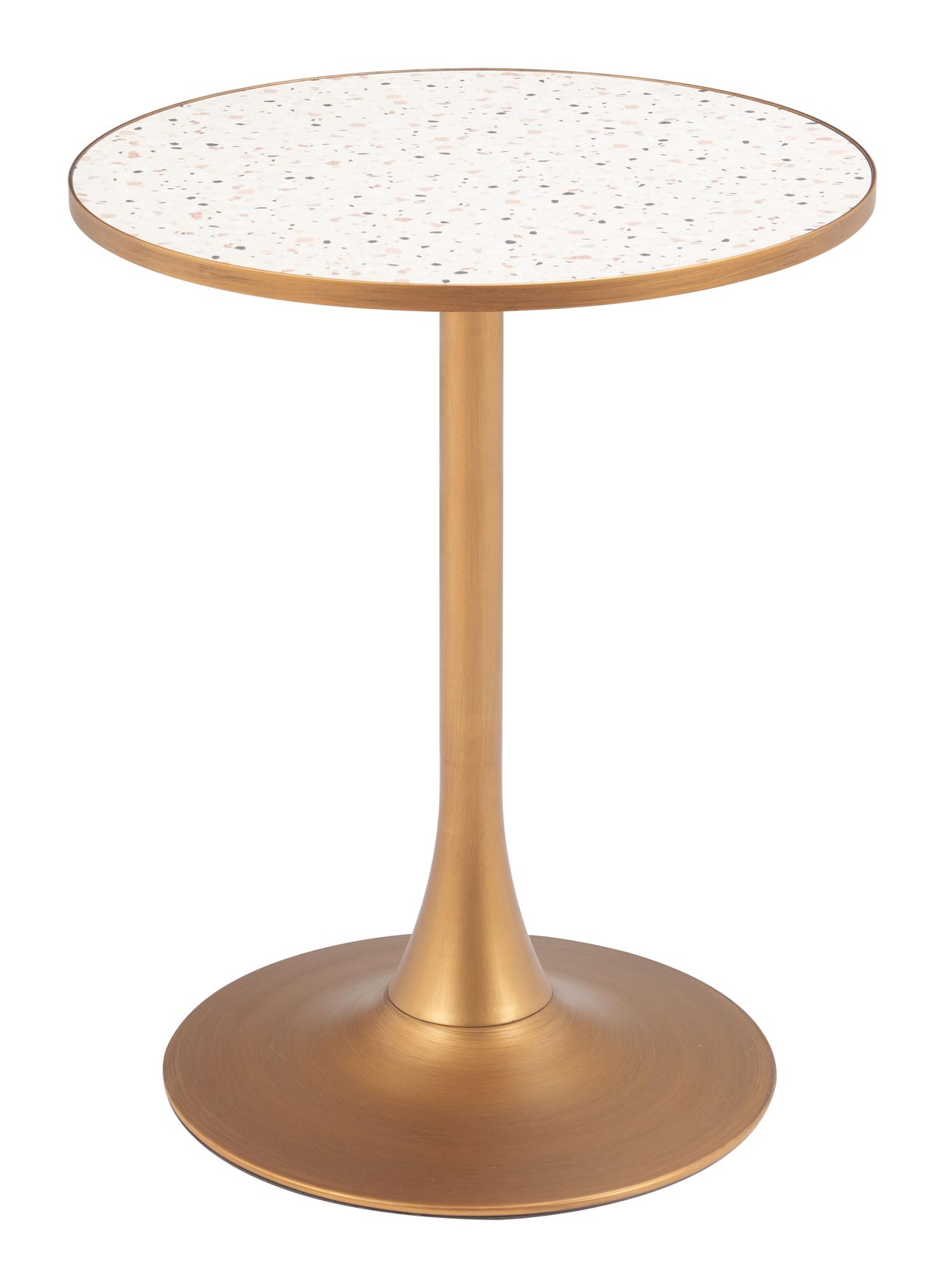 ZUO Bite Bistro Table Beige & Gold